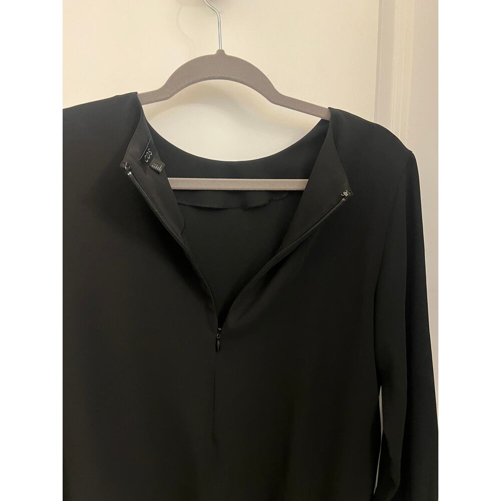COS Pleated Cocoon shift Dress Sz 6 Black capsule Modern Minimalist professional - Picture 8 of 12